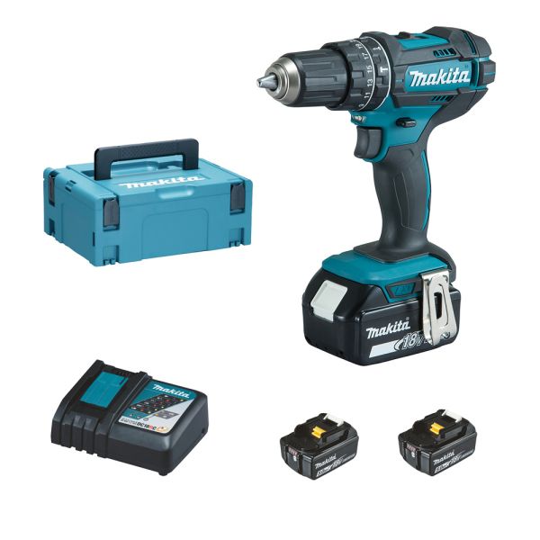 Makita DHP482RTJ 2 x 5,0 Ah - Akku Schlagbohrschrauber 18 V